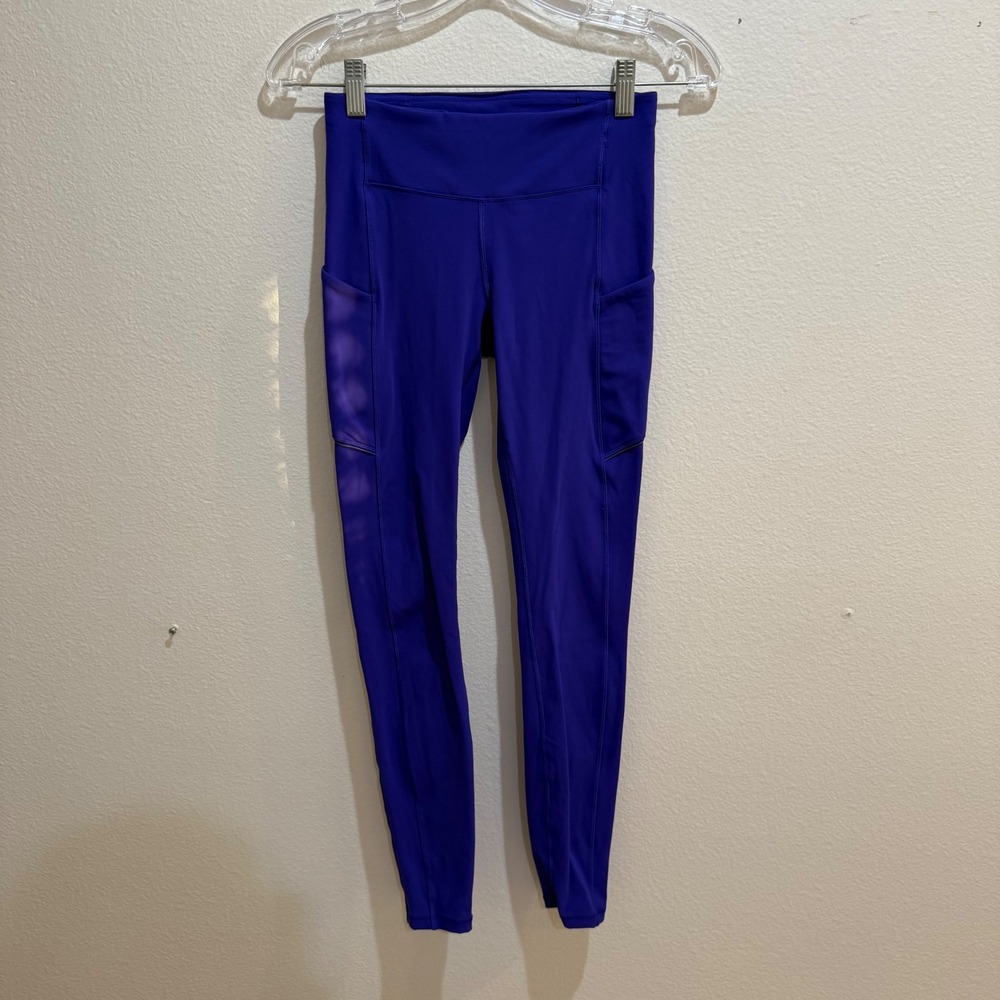 Lululemon Speed Up Tight 28 Larkspur Purple Blue Running Leggings Pockets Size 4